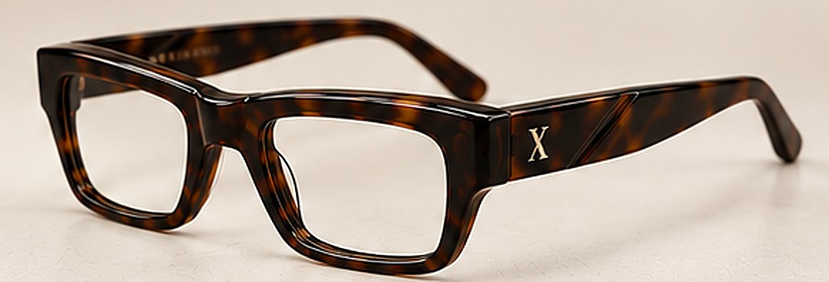 TEN Carlo frame in tortoiseshell acetate, three-quarter view