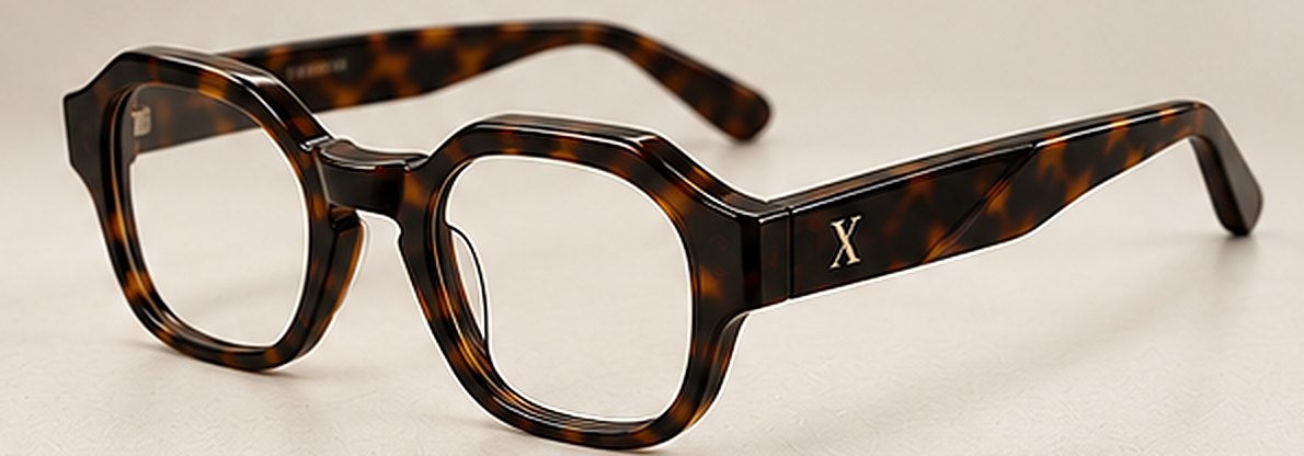 TEN Matteo frame in tortoiseshell acetate, three-quarter view
