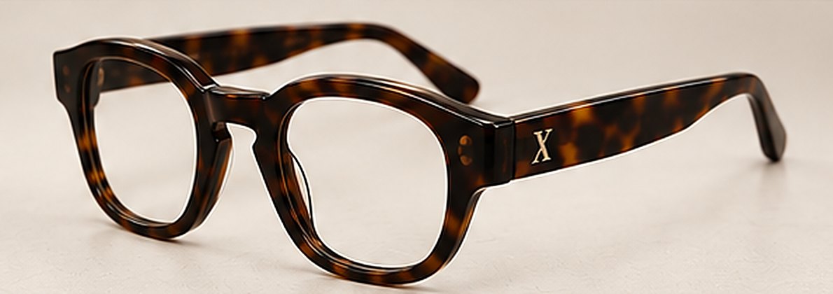 TEN Pietro frame in tortoiseshell acetate, three-quarter view