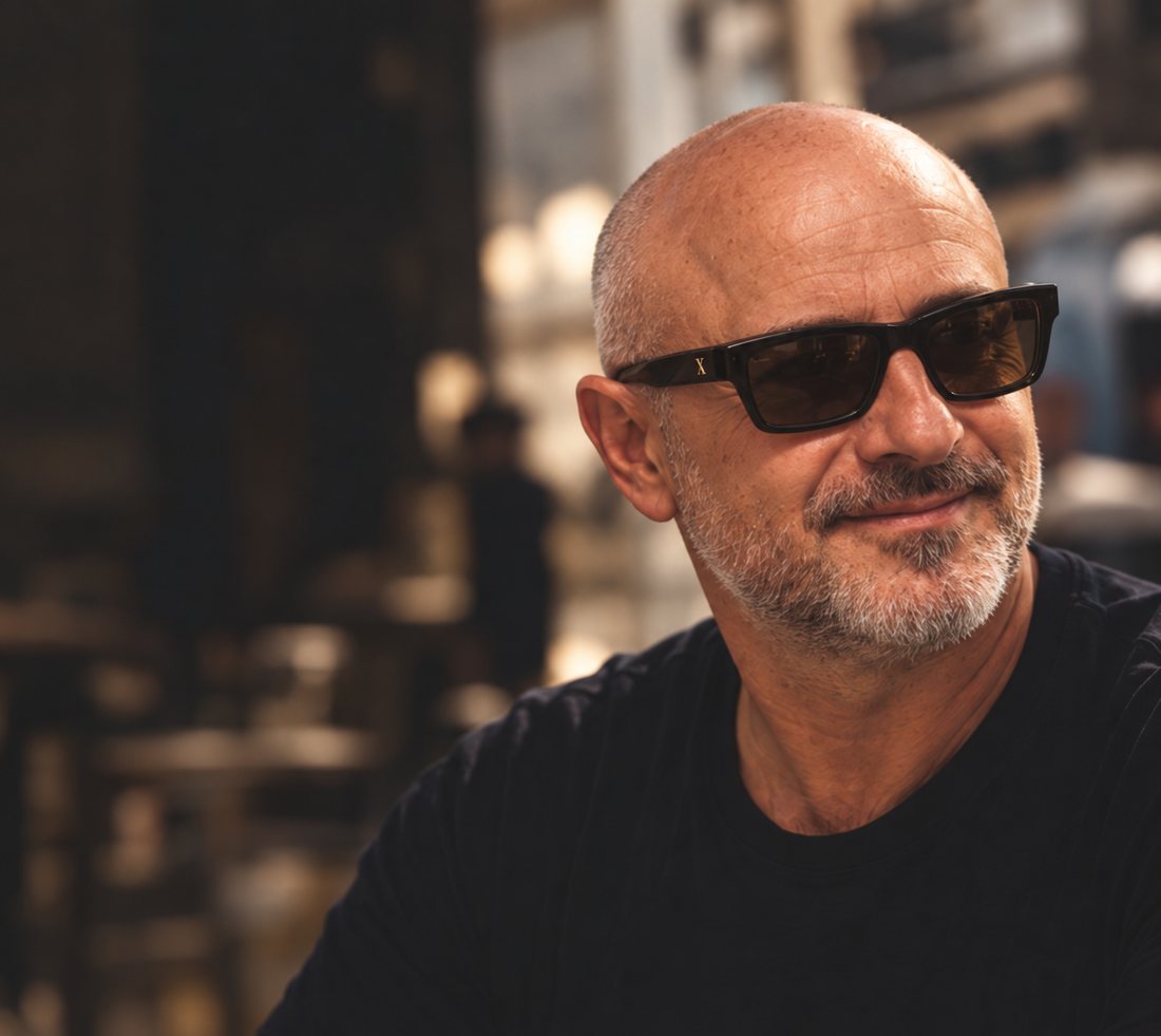 Carlo, wearing the TEN Carlo frame